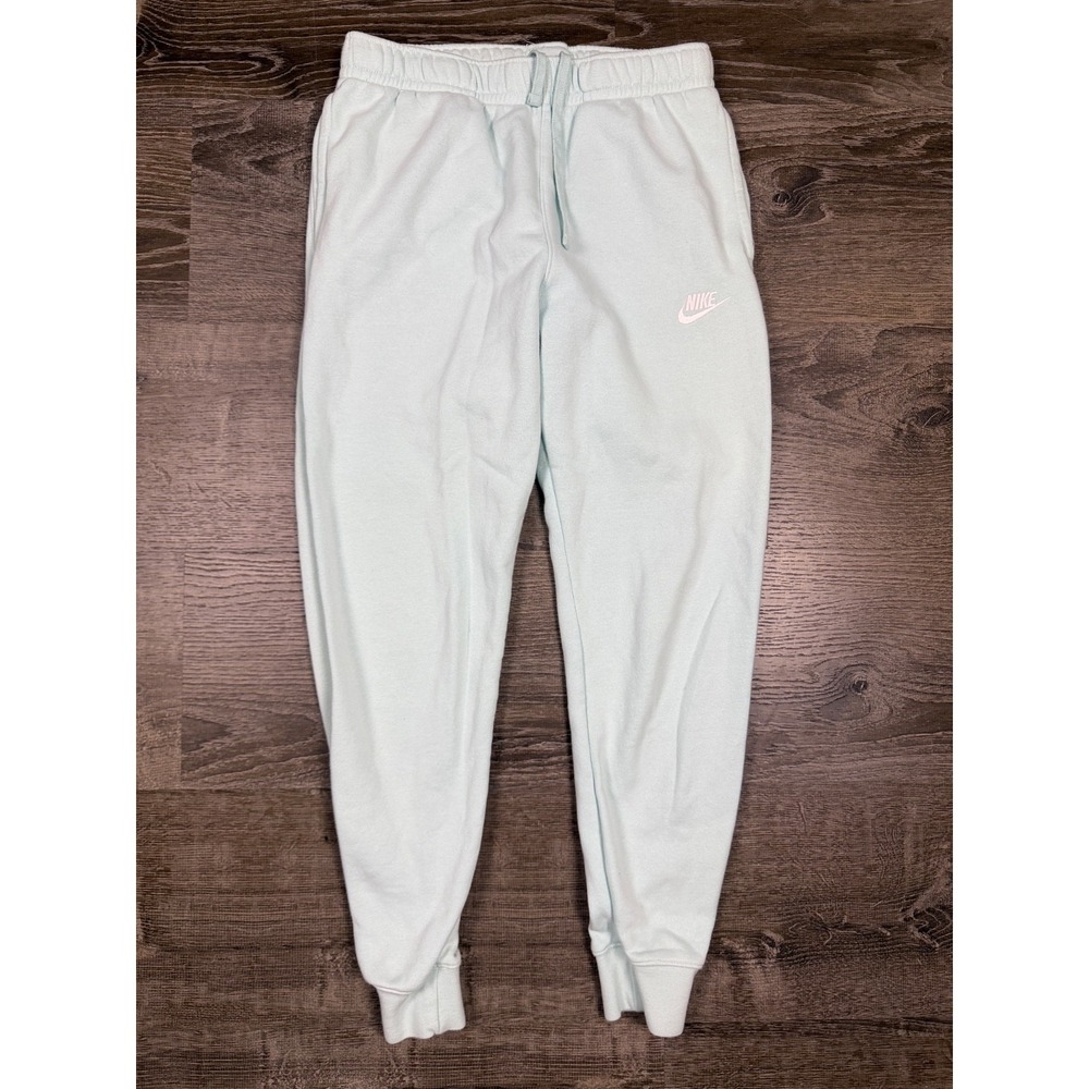 Nike Men's Light Teal Jogger Sweatpants Snap Pocket Gym Comfort Size Small